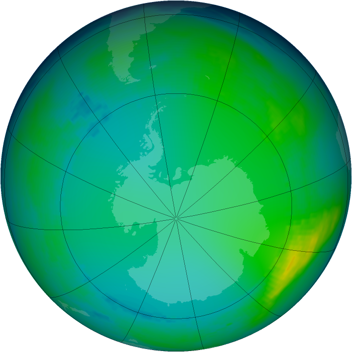 Ozone Map 1992-07-03